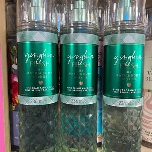 3 Bath & Body Works Gingham Fresh Fine Fragrance Mist - Green